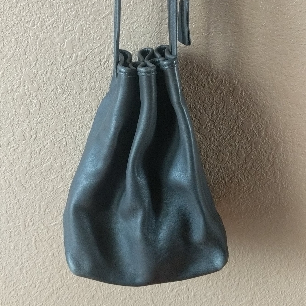 Coach Soft Gray Leather Shoulder Bag